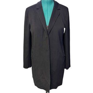 Carolina Belle Long Black Nylon Rayon Spandex Jacket Large